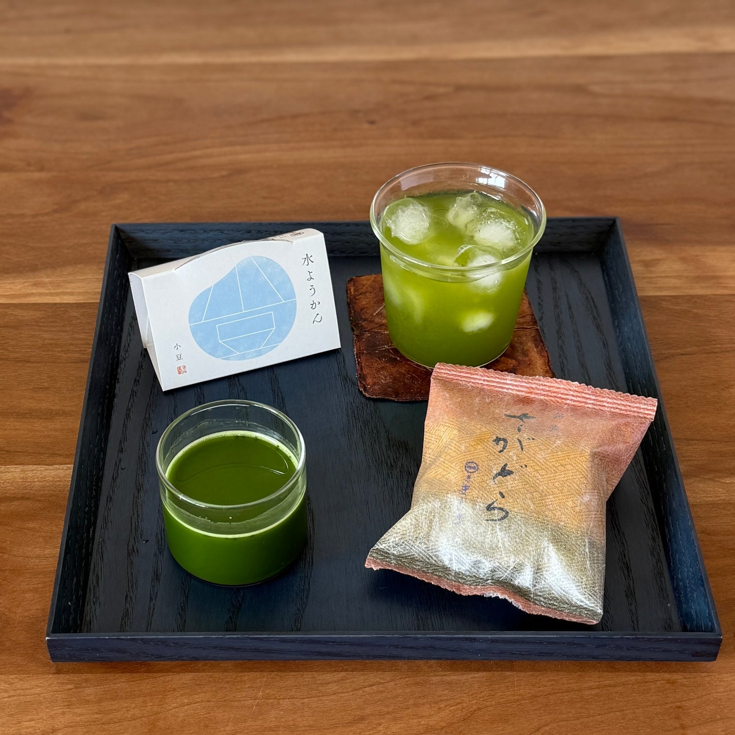 さがんおやつセット<和み>緑茶・抹茶・どら焼き・水ようかん
