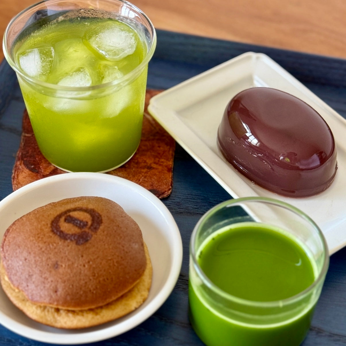 さがんおやつセット<和み>緑茶・抹茶・どら焼き・水ようかん