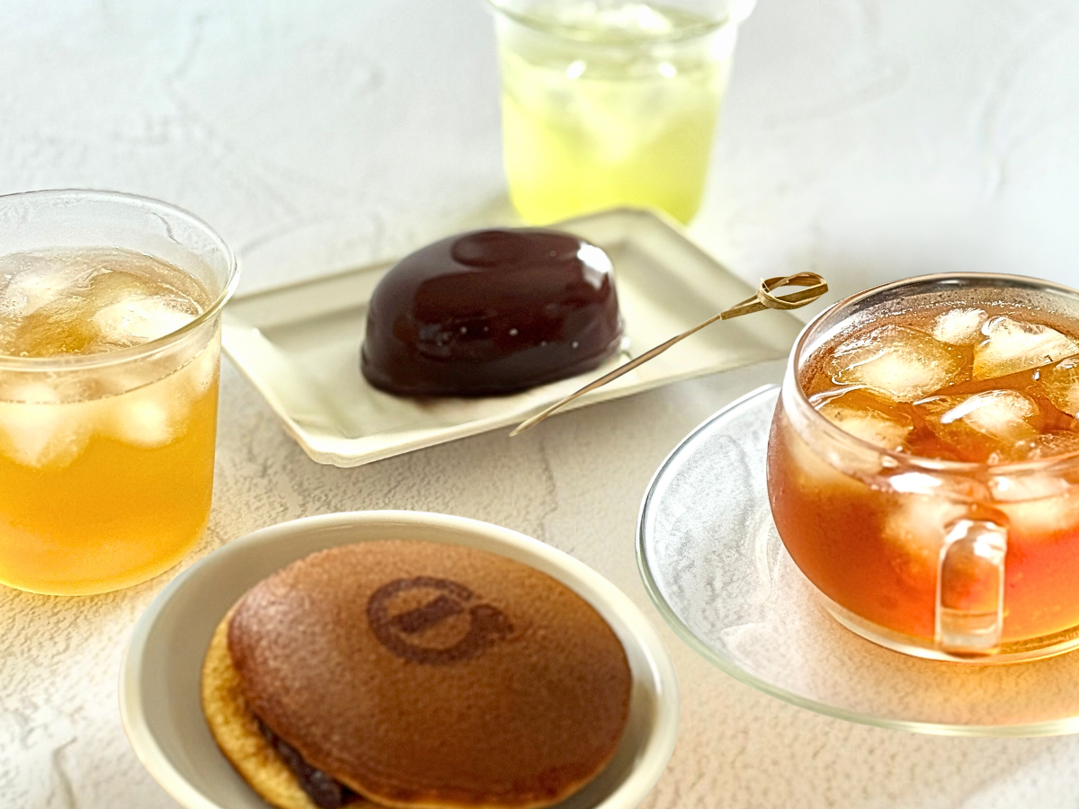 さがんおやつセット<華やぎ>お茶3種・どら焼き・水ようかん