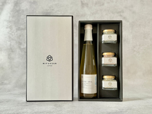 食卓華やぐ 柚子ギフトセット（ノンアル柚子スパークリング・こな柚子こしょう3種）